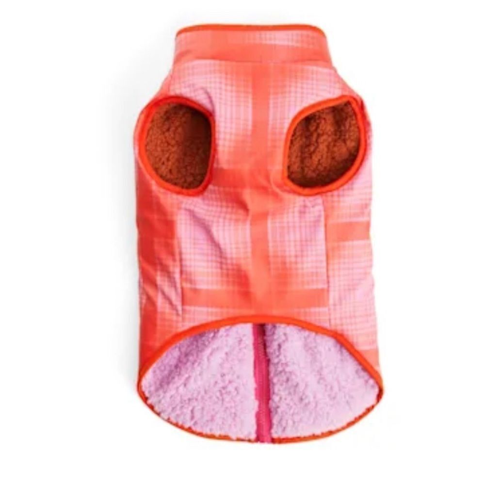Soft Fleece Color Blocked Reversible Dog Coat - Picture 6 of 8